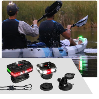 Waterproof Kayak Lights | LED Battery-Operated Navigation Lights | Night  Fishing Lights for Boat Bow, Stern, Mast, Kayaking Accessories Uwariloy